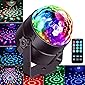 iToncs Discokugel Partylicht für Kinder, Sound Aktiviert RGB Mini LED Discokugel Lampe mit 7 Arten von Discolicht…