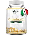 Vitamina D3 1000UI - 365 Capsule Softgel - 1 Anno di Scorta - Integratore di Vitamina D - Colecalciferolo ad Alta Biodisponib