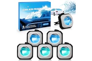 ‎SCENTORINI SCENTORINI Auto Lufterfrischer, Auto Duft Innenraum, Auto Lufterfrischer Clips, Autoduft, Bekämpft Gerüche im Auto, Autoparfüm, Neuwagenduft, 4ml x 6 Stück, Meeresduft, New Car Duft