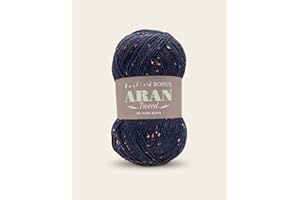 Sirdar Hayfield Bonus Aran Tweed, Navy Tweed (636), 400g, Blue F011-0636