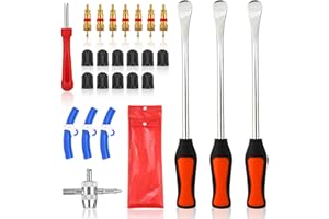 Nizirioo Set di 27 Kit Leva Gomme, Leve Smontagomme, Leve per Pneumatici Protezione del Cerchio per Rimuovere E Reinstallare Pneumatici del Moto/Bici/ATV/Trattore da Giardino