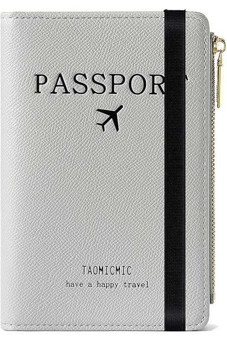 étui Passeport Rose Fermeture éclair Housse Passeport RFID Rose