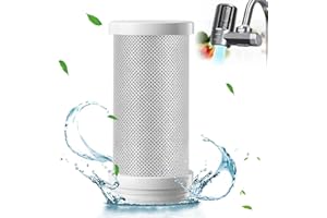 Swetfela Aktivkohle Wasserfilter Wasserhahn,Küche filter Wasserhahn,Wasserfilter Trinkwasser Reduziert Blei/Chlor,Aktivkohle Wasserhahn Filtert etwa 70 Stoffe Zubehör für die Küche(Kartusche)