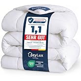 CozyLux Duvet 220 x 240 cm, White, Duvet Bed 135/150 | Double Duvet Filling 300 g/m&sup2;, 100% Microfibre, Oeko-Tex 100, with 4 L
