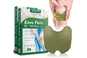 Plastry łagodzące ból kolana, 48 szt., MQUPIN Pain Piołun Relief Plaster Plaster Warming Moxibustion, do 24 h bez skutków ubocznych, naturalna ziołowa łatka na zapalenie stawów, szyi, ramion, mięśni,