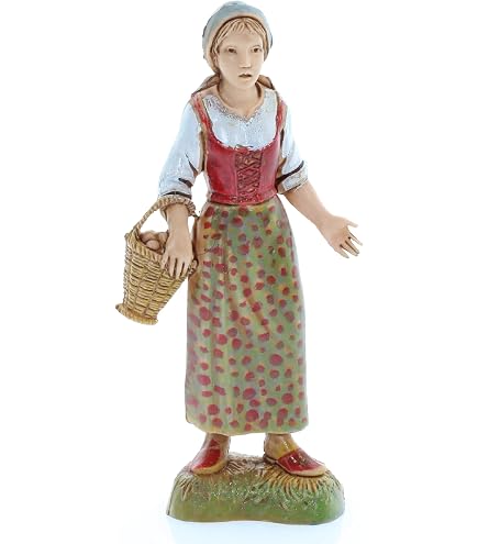Moranduzzo Donne con Pestello per Presepe da 10 cm – STANDARD 10 – Scala 1:20 – Statuine Indistruttibili, Rifinite a Mano, Scultore M. Landi, Made in Italy