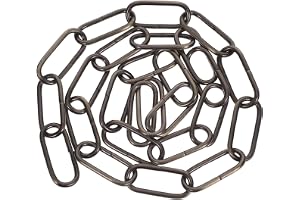 HEMOTON Legering Kedjelänk 1m Längd Järnkedja 4mm Tjock Farm/commercial Gate Chain Lamp Kedja Belysningstillbehör
