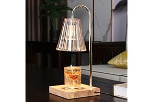GKXLH Candle Warmer Lamp - Dimmable Candle Lamp Warmer with Timer Electric Candle Warmer Light for Jar Candles, Scented Wax Melt Warmer with 2 Bulbs for Home Decor Gifts for Women Men (Champagne)
