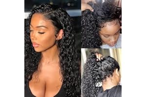 Vanmast Lace Front Wig Human Hair 13x4 Water Wave Frontal Wigs Human Hair Pre Plucked with Baby Hair 180% Density Brazilian Curly HD Lace Wigs For Women 22 inch Glueless Human Hair Wig