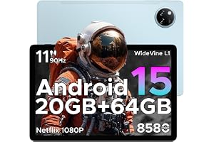 Tab A9 Android 16 AI- 11 tum, Unisoc T7200 Octa-Core 8580 mAh spelplatta Android 20 GB RAM 64 GB ROM (TF ), WiFi