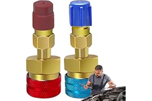 Virtcooy Raccords adaptateurs r1234yf,Conversion connecteur coupleurs Rapides | Conversion pour kit Recharge A/C côté Haut/Bas, Accessoires réfrigérant AC