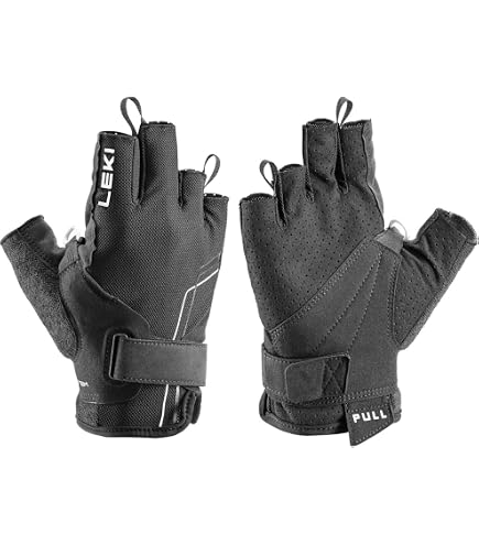 leki nordic circuit shark handschuhe Breeze Short Handschuhe, Black-White, EU 7 Fashion Color:Neo Vapor Wie Verbindet Man Ein Hiplok repellent effect