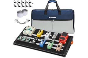 Donner Pédalier Guitare Électrique DB-S200, Grand Pedalboard avec Alimentation, Sac Convertible, Bande Velcro 60" et Support d’Alimentation