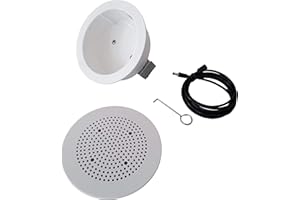 DOT GENIE Mount Genie Flush Mount | Built-in Wall or Ceiling Bluetooth Speaker Mount [Newest 2019 Model] | Includes Optional Grill. Award Winning Design. Fantastic Sound (White, 1-Pack)