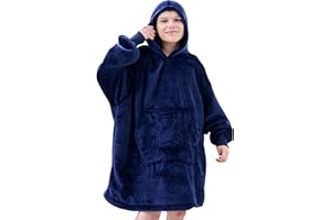 REDESS Blanket Hoodie Sweatshirt, Wearable Blanket Oversized Sherpa with sleeves and giant pocket, cozy hoodie for adults kids