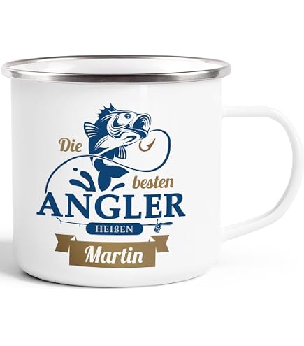 Persönlicher Emaille-Becher 'Echter Kerl' Für Hans – Individuell Mit Namen & Spruch, Perfekt Als Geschenk