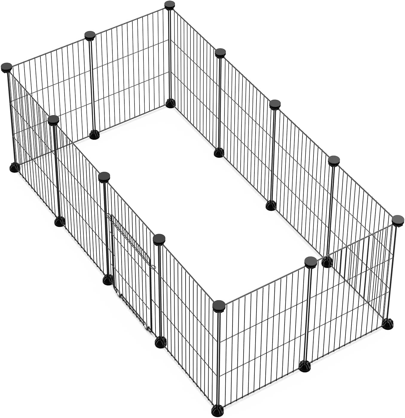 Langxun Bricolaje con Puerta Valla para Mascotas de Animales pequeños, Jaula de Conejos, Jaula de cobayas, Cachorros(30 * 38 12PCS)
