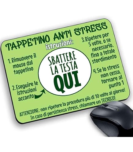 Tappetino Mouse pad scherzo divertente sticazzi dizionario contrazione cazzi