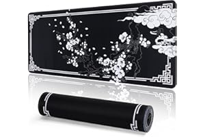 DESERO Large Gaming Mouse Pad (800 x 300 x 3 MM) XL Extended Desk Mat, Japanese Mouse Mat, Gaming Keyboard Mousepad, Big Desk Pad with Non-Slip Base and Stitched Edge for Office/Gaming.(B20)