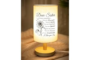 PRSTENLY Sister Christmas Gifts, Sister Birthday Gifts from Sisters Table Lamps Gift for Her Sisters Mothers Day Wedding Graduation Gift for Her Sister's Brother Friendship Gifts for Women Friend