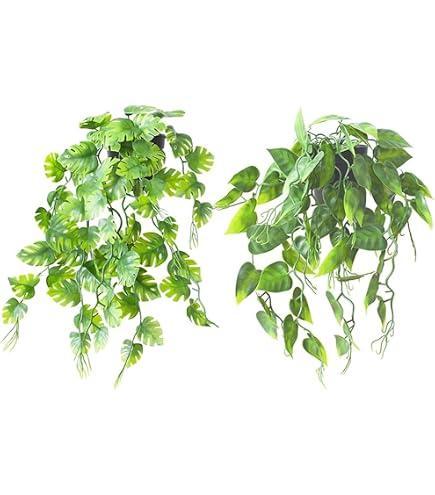 Lot 3 Plantes Artificielles Tombantes Avec Pots - Lierre Fausse Plante Suspendue 80/63/56cm Pour Intérieur Extérieur