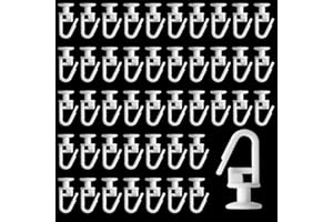 UTMACH 150 Piezas Ganchos Deslizantes para Cortinas Ganchos de Cortina de Plástico Blanco Ganchos Deslizantes para Cortinas con Ganchos Riel de Cortina Deslizante para Deslizadores de Guía