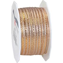 AERZETIX Ruban Satin Or 3mm X 50m - Décoration Mariage/Anniversaire