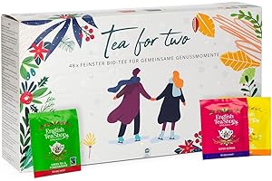 ‎TEA EXCLUSIVE BIO Tee Adventskalender für Zwei Tea for Two (Tee für Zwei) - 48 Premium BIO Tees aus besten Zutaten - ideal auch als Tee Geschenk - nicht nur für Paare