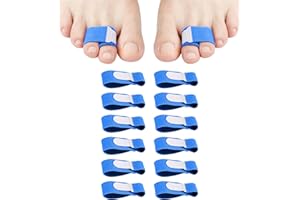 YUNCHONGUK Pack of 12 Hammer Toe Correctors, Hammer Toe Correction, Broken Toe Splint, Toe Corrector, Toe Bandages for Correcting Hammer Toes, Broken Toes, Overlapping Toes