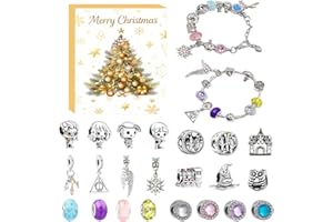BYHSOEP Calendario dell'Avvento Gioielli Accademia di Magia 2025 con 24 Sorprese Animali Braccialetto per Faidate Ciondoli DIY Regali Creativi per Ragazze