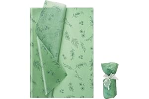 Hjvvr Green Leaf Tissue Wrapping Paper,20sheets 50x35cm Leaves Tissue Paper for Gift Wrapping DIY Crafts Birthday
