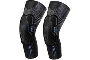 Hotfiary 2 Pack Basketball Knee Pads for Youth Adults, Compression Knee Brace with Collision Avoidance 10mm Thickness EVA Foam Pads, Knee Leg Sleeves for Volleyball Football Weightlifting Wrestling