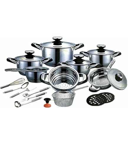 AMC 25 Piece Stainless Steel Induction Non-Stick Cookware Set