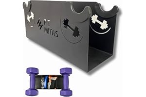 FIT MITAS Soporte para Mancuernas Nuevo Diseño. Organizador de Material Deportivo y Accesorios de Gimnasio. Estantería Mancuernas, Soporte Pesas y Mancuernas para Gym en Casa. Mancuernero Sujeta Pesas.