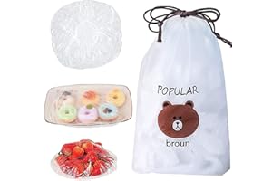 PATRICHOR Frischhaltefolie mit Gummizug 200 Stücke, Frischhaltebeutel, Frish Bag - Frischhaltesäcke 200 Säcke, Abdeckhauben für Lebensmittel, Frischhaltehauben, Benutzte Frischhaltefolie in Der Familie