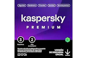 Kaspersky Premium Total Security 2024 | 3 Dispositivos | 2 años | Anti-Phishing y Firewall | VPN ilimitada | Gestor de contra