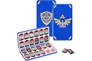 JINGDU Custodia per schede di gioco per Nintendo Switch, resistente e portatile, 48 slot di archiviazione dei giochi con 24 slot per schede di gioco e 24 slot per schede Micro SD (Zelda)