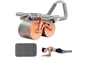 FUKAMOU 2024 Nuovo Ruota per addominali, Ruota Addominale A Rimbalzo Automatico,Ruota Addominale,Rullo Di Allenamento Per Addominali,per Allenamento di Forza Fitness per Casa Attrezzi