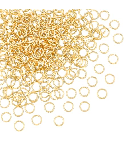 970 Anelli Aperti In Acciaio Inox, 7 Colori E 6 Misure (4-10 Mm), Per Creazione Gioielli Fai Da Te, In Scatola Organizer Trasparente