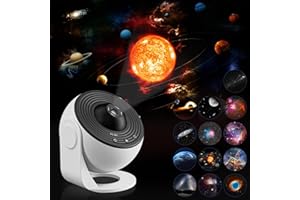 CUTEEEE Galaxy Projector Star Planetarium Projector with 13 HD Film Discs, Space Projector with Moon, Solar System, Nebula, Night Sky Projector Galaxy Lamp with Auto Off Timer, Adjustable 360° Projection
