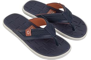 Cartago Męskie klapki Malta V Thong AD, szare/niebieskie/brązowe tile, 43 EU, Szary, niebieski, brązowy, 43 EU