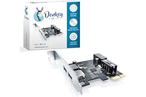 Donkey pc Scheda di estensione USB 3.0 19 Pin Interfaccia Frontale PCI-e a 2 Porte USB 3.0 Scheda di estensione. Scheda PCI Express con due porte USB 3.0. Standard PCI Express.