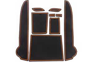 Smabee Tapis antidérapant avec fente de portail pour Dacia printemps 2021, 2022, 2023 - Accessoires d'intérieur antidérapants - Tapis de rainure de porte de voiture (orange)