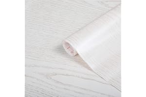 d-c-fix Folia samoprzylepna z masy perłowej, biała, o wyglądzie drewna, wodoodporna, realistyczna dekoracja mebli, stołu, szafy, drzwi, frontów kuchennych, folia dekoracyjna, tapeta 45 cm x 2 m