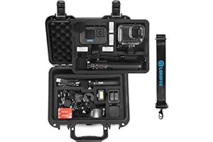 LEKUFEE Estuche Impermeable para GoPro Hero 13 Black/12/11/10/9/8/Módulo Multimedia/Volta/Edición Creator/Cámara de Acción y Otros Accesorios (Solo el Maleta)