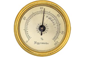 2 stycken analog hygrometer av mässing, luftfuktighetsmätare för cigarrer