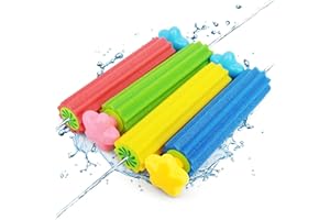 talifoca 4 pcs Wasserpistole Spielzeug Kinder, Schaum Wasserspritzpistolen Wasserspritze, Bunte Spritzpistole Wasser Kinder Wasserspielzeug für Sommer Partys Jungen und Mädchen
