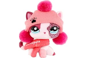 FFTYAOPB Mini Pet Shop Jouets pour animaux de compagnie - Chat Collie Teckel Cocker Spaniel Dogue Allemand - Avec accessoires mignons - Petit jouet à collectionner (chat rouge)