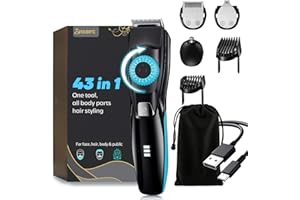 YABIFE 40 Präzisions Barttrimmer Herren für Stoppeln, All-in-1 Elektrischer Rasierer, Bart Trimmer & Rasierer, Haar und Bartschneider für Alle Körperbehaarung, mit Zoomrad, Reisesperre, Rasur auf 0,5–20 mm