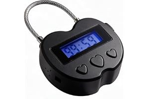 Multifunktionell smart tidlås, 99 timmars max tidlås, uppladdningsbar LCD-skärm elektronisk timerlås, för lås viktiga artikla